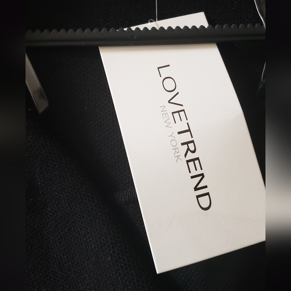 A black Love Trend New York Blazer with Asymmetrical Front Zip - Picture 6 of 7